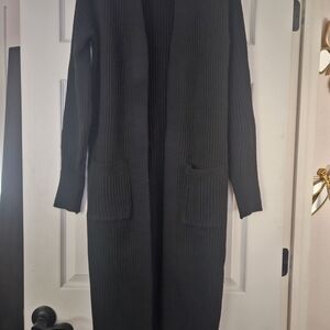 No Boundaries - Black Knit Long Cardigan